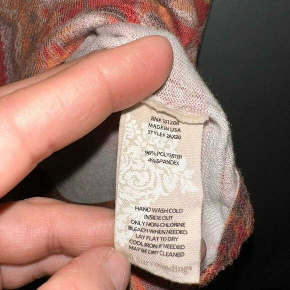 Soft Surroundings Spice Market High Low Blouse Top Women's  XS - Picture 4 of 7